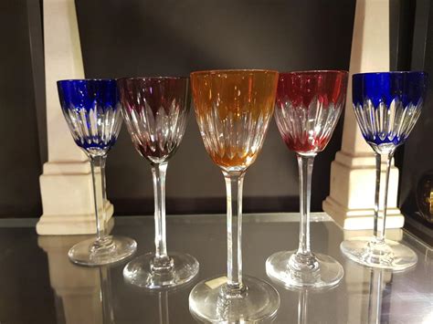 baccarat colored glasses.